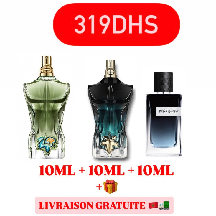 10ml jpg paradise garden +10ml jpg le beau le parfum +10ml y edp +10ml grt