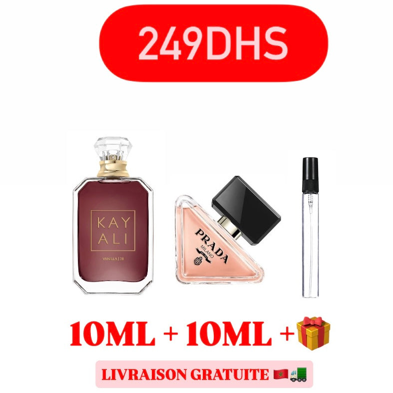 10ml kayali vanille 28+10ml prada paradoxe edp intense+grt